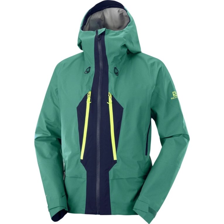 Casacos De Concha Salomon Outpeak GTX 3L Impermeáveis Masculino Verdes | PT K04163